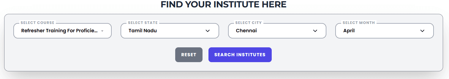 Refresher PSCRB course in Chennai