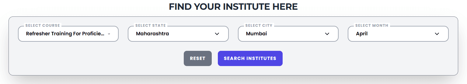 Refresher PSCRB course in Mumbai