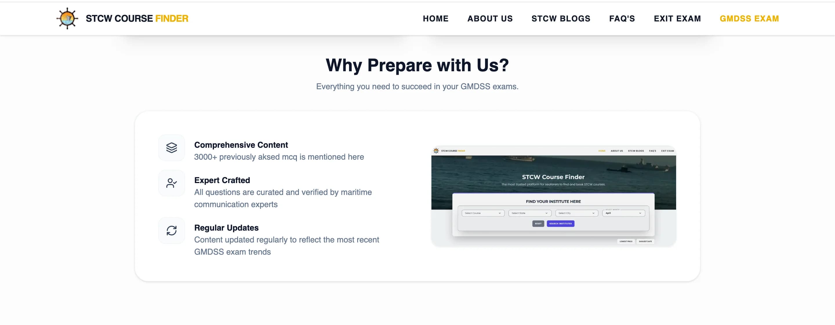 GMDSS exam pattern and online test portal