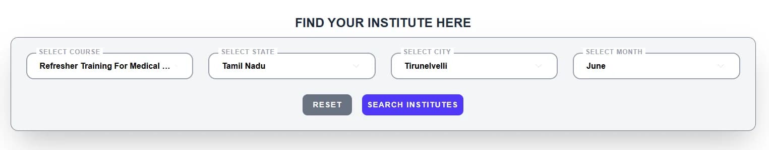 RMFA Course In Tirunelveli