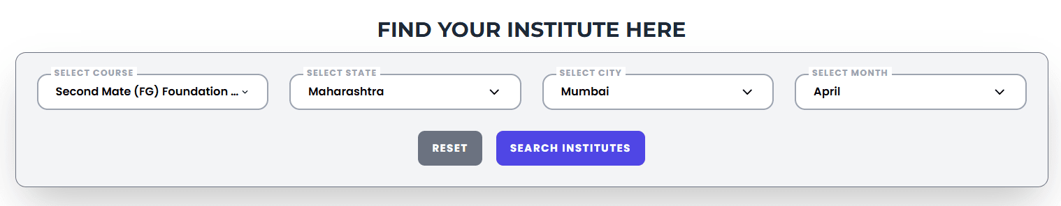 Second Mate Foundation Course in Mumbai