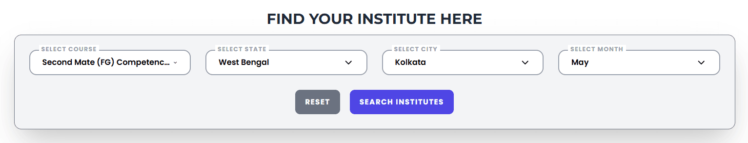 Second Mate Competency Course in Kolkata