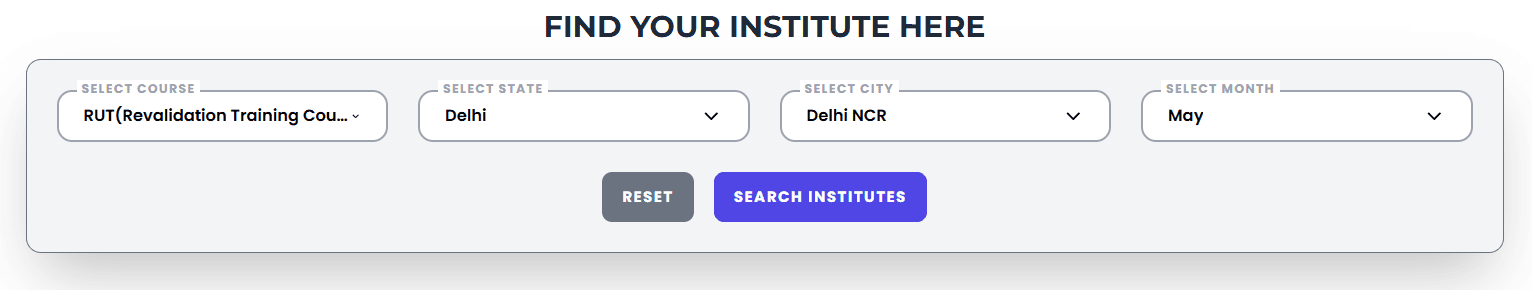 Revalidation Training Course For Masters & Deck Officers Course in Delhi