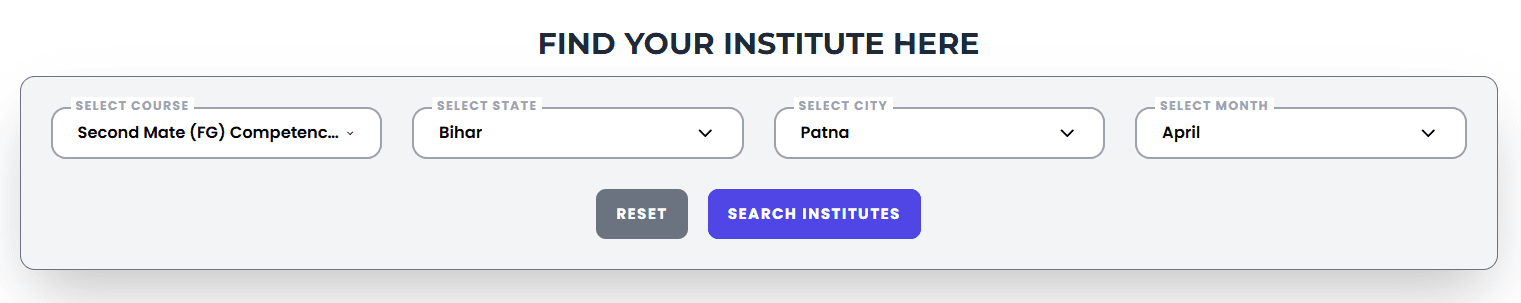 Second Mate Competency Course in Patna