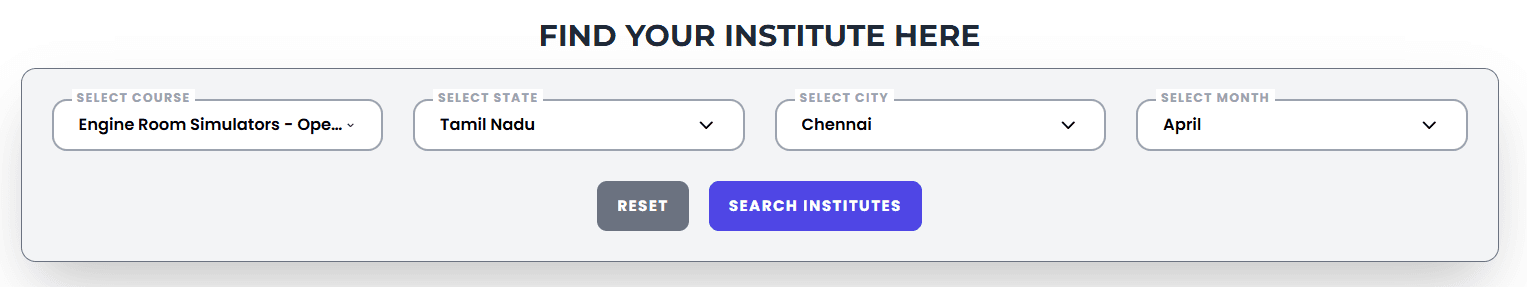 Engine Room Simulator Course for MEO Class 4 in Chennai