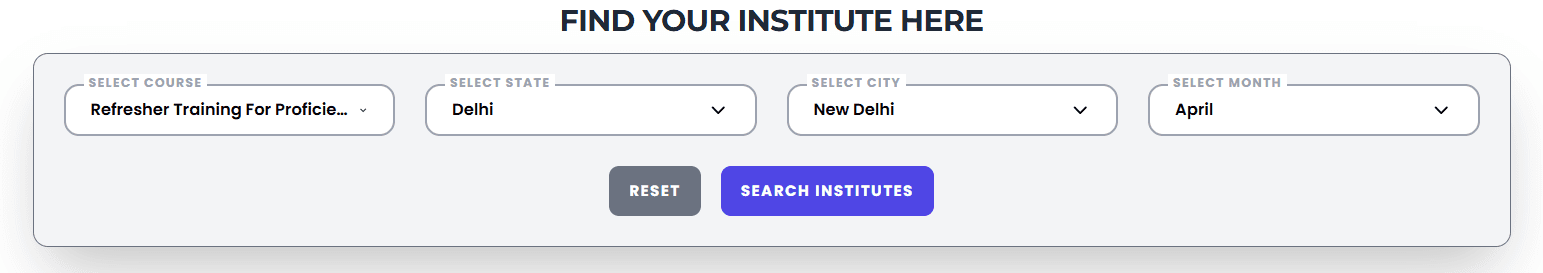 Refresher PSCRB course in Delhi