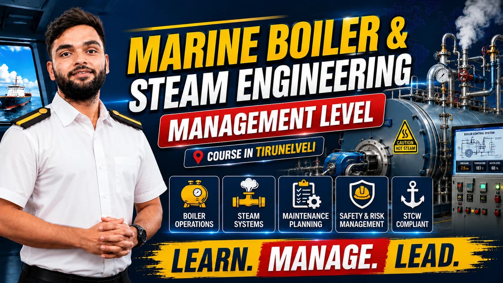 Marine Boiler & Steam Engineering Course - Management Level in Tirunelveli